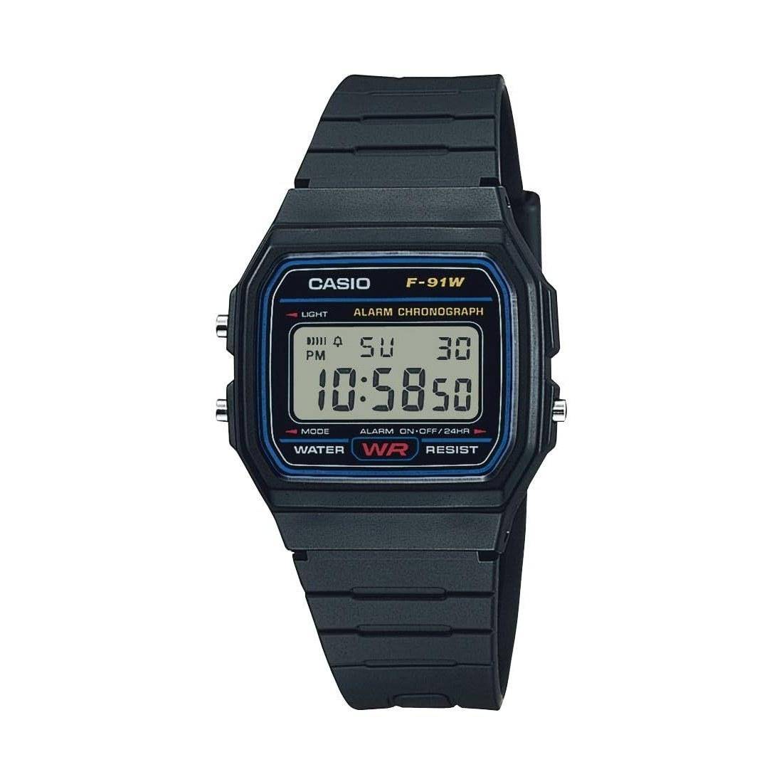 Casio armbandsur Collection F-91W-1JH herr svart black