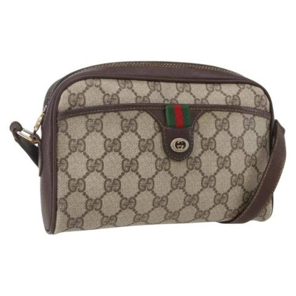 Gucci Vintage Pre-owned Canvas Cross Body Taske - Vintage - Dame - Beige - ONE SIZE -