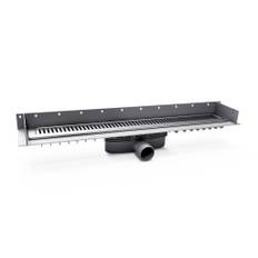 Purus Line komplett golvbrunn, 900 mm, Ø50 mm, rostfritt stål