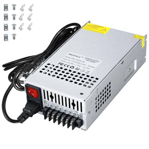 MEISHILE 24V 50A 1200W Strömförsörjning AC to DC Transformator Omvandlare för LED Driver Strip Light Lamp, Amplifier, Machine, 230V 220V till 24Volt 10A 20A 25A 30A 40Amp SMPS