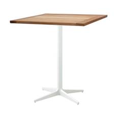 Cane-line Drop cafébord teak 72x72 cm Vitt stativ