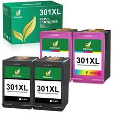 301XL DENVOER 4 Cartouche d'encre Compatible pour HP 301 XL 301XL (CH563E + CH564E-N9J72AE) hp DeskJet 2510 2540 2050 1510 1050 1512
