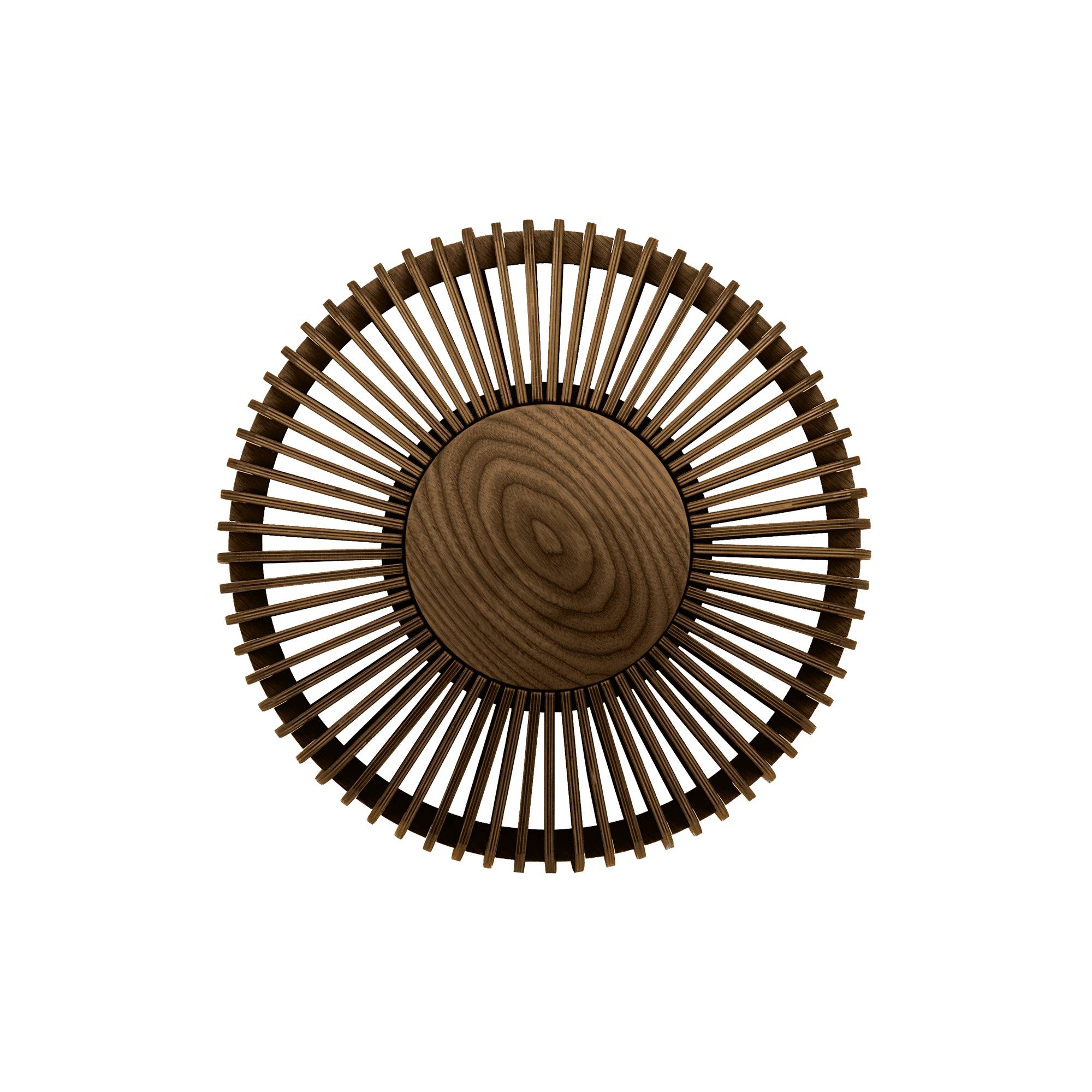 Clava Up Wood Wall/Ceiling Light, Dark Oak.