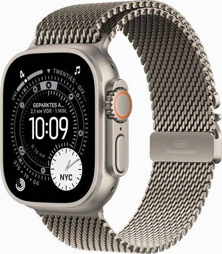 Apple Watch Ultra 3 (2025) | GPS + Cellular | naturlig titan | Milanaise-armband M Natur
