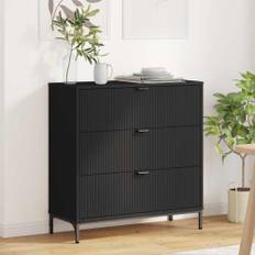Sideboard med låda Svart 79,5 x 33 x 82 cm Konstruerat trä