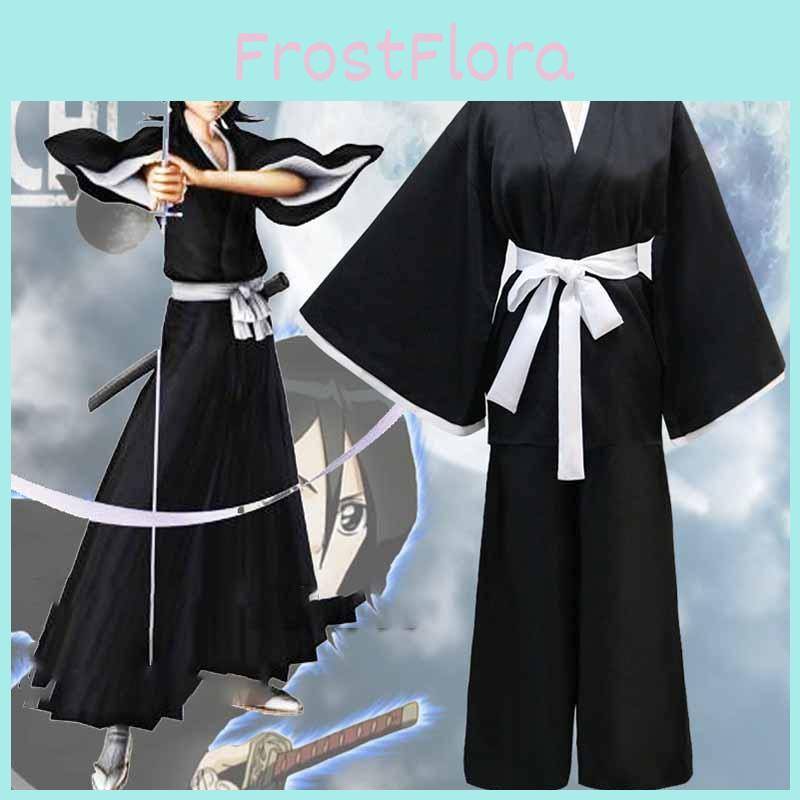 Premiumkvalitet Bleach Kurosaki Ichigo Cosplay-kostym med tidlös manteldesign cm black