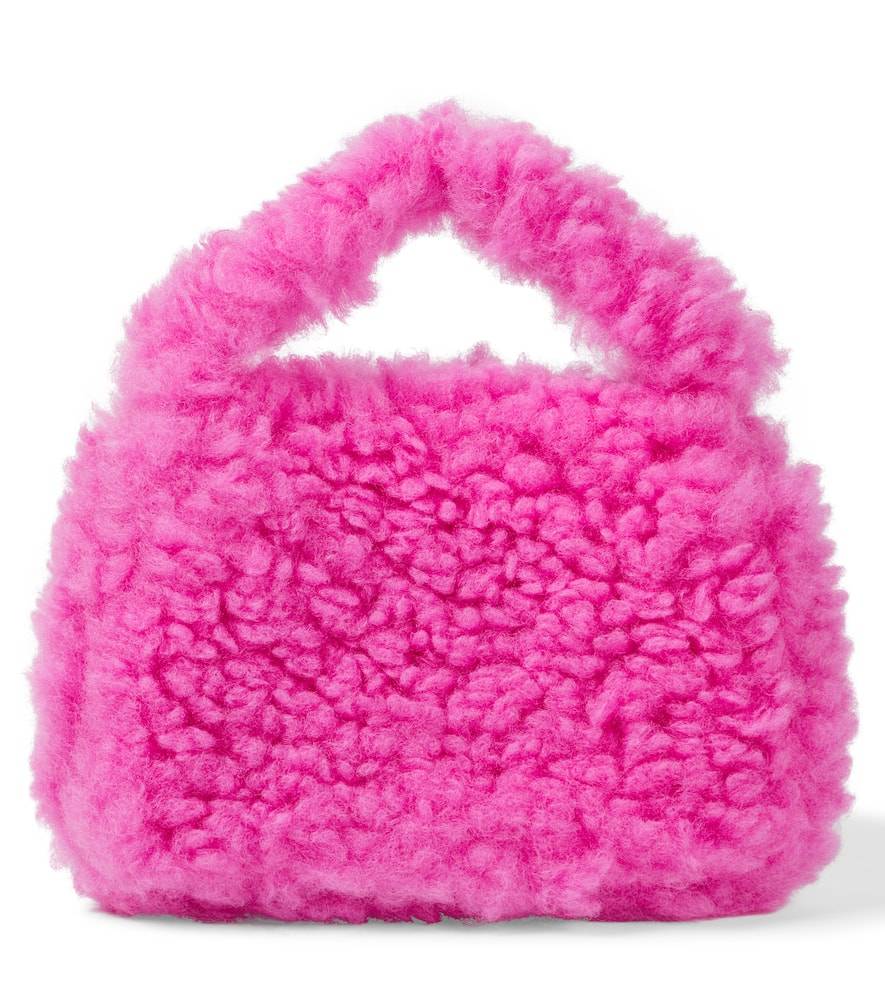 Molo Moni teddy tote bag - pink - One Size