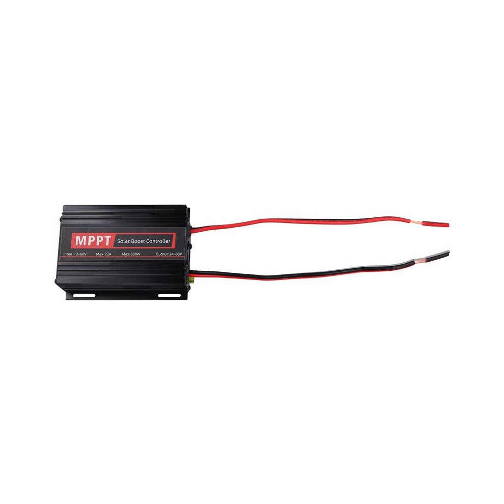 2X MPPT Booster Solar Controller 22A 800W PV 12-60V Input Step- 24-88V Charging Solar Charger for Lithium Gel AGM