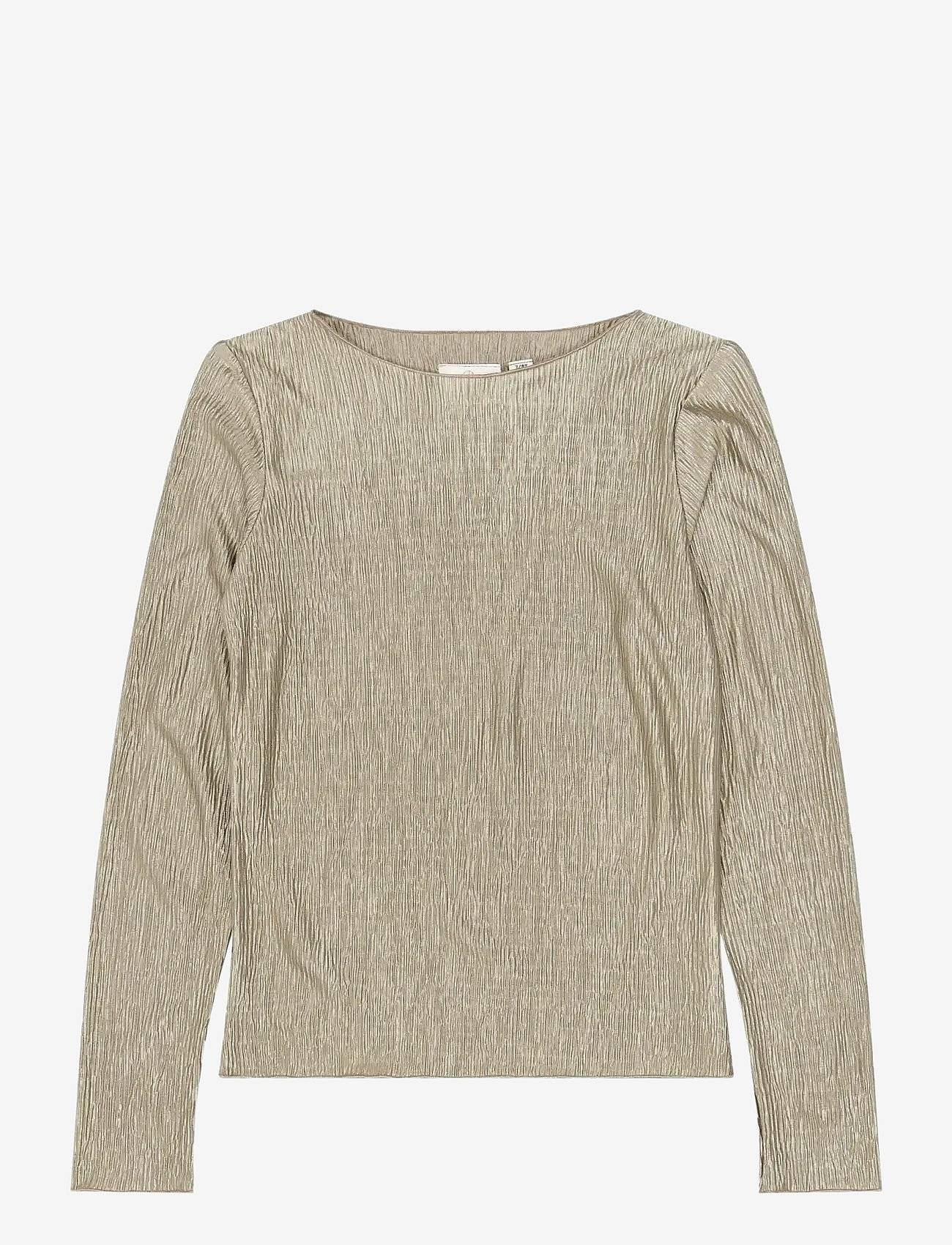 The New Tnyeva L_S Glitter Top - Beige - 146/152