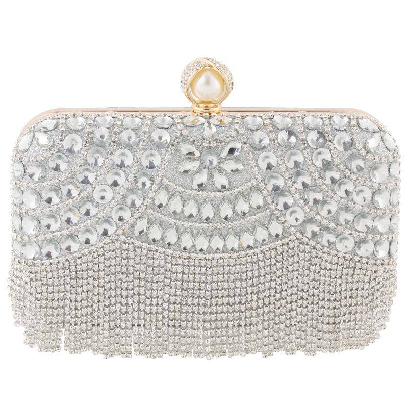 Dinner Bag Women's European and American Style Handbag with Diamond Dinner Bag Banquet Versatile Handbag Women's Bag Evening Bag
