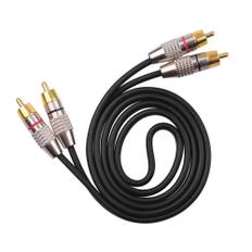 2RCA till 2RCA Hane Plugg Stereo Ljud-och Videokabel för Karaoke DVD Högtalare Förstärkare