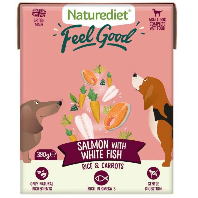 Naturediet Dog Adult Feel Good Salmon with White Fish (390 g)