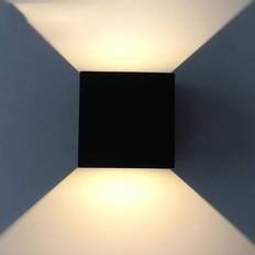 Vägglampa Cube 3000K, svart RG