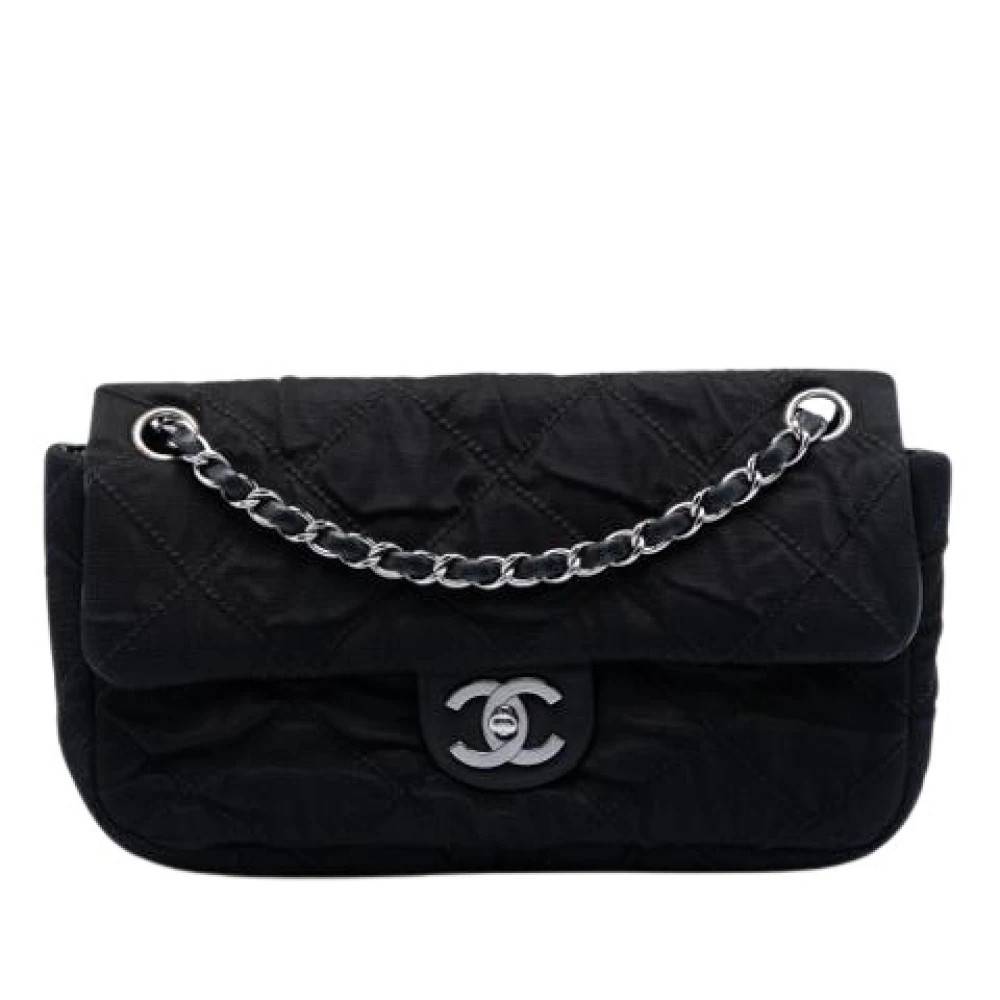 Chanel Vintage Pre-owned Mesh Skuldertaske - Vintage - Dame - Sort - ONE SIZE - Uld