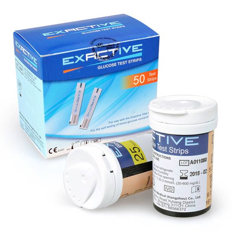 Exactive™ Vital Glucometer 50 teststrimler (med CHIP)