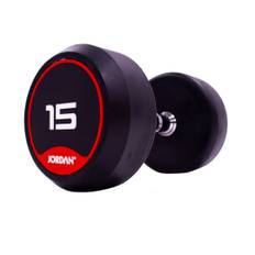 Jordan Classic Rubber Dumbbells - Pairs - 12.5kg