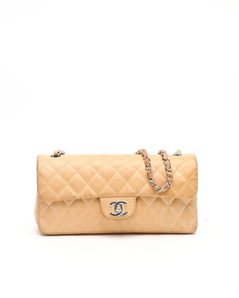 CHANEL East West Flap Bag - Beige - One Size