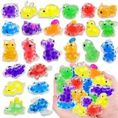 2/5/10/20/30/40ST Mini Stress Ball Fidget Toy, Dinosaur Sea Animal Sensory Squeeze Ball Toy, Avslappningsfestpresent, Födelsedagspresent, Stressavlast - Multifärgad (Multi-size)
