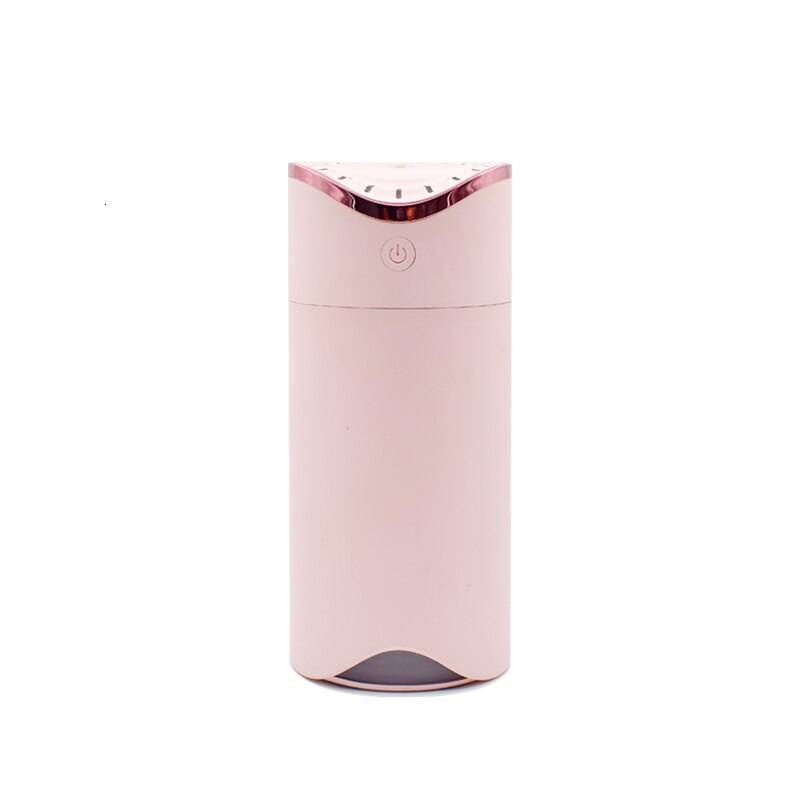 Mini cup luftfuktare ultraljud cool dimma arom diffusor med färg led ljus för kontorsbil umidificador mist maker fogger - Rosa