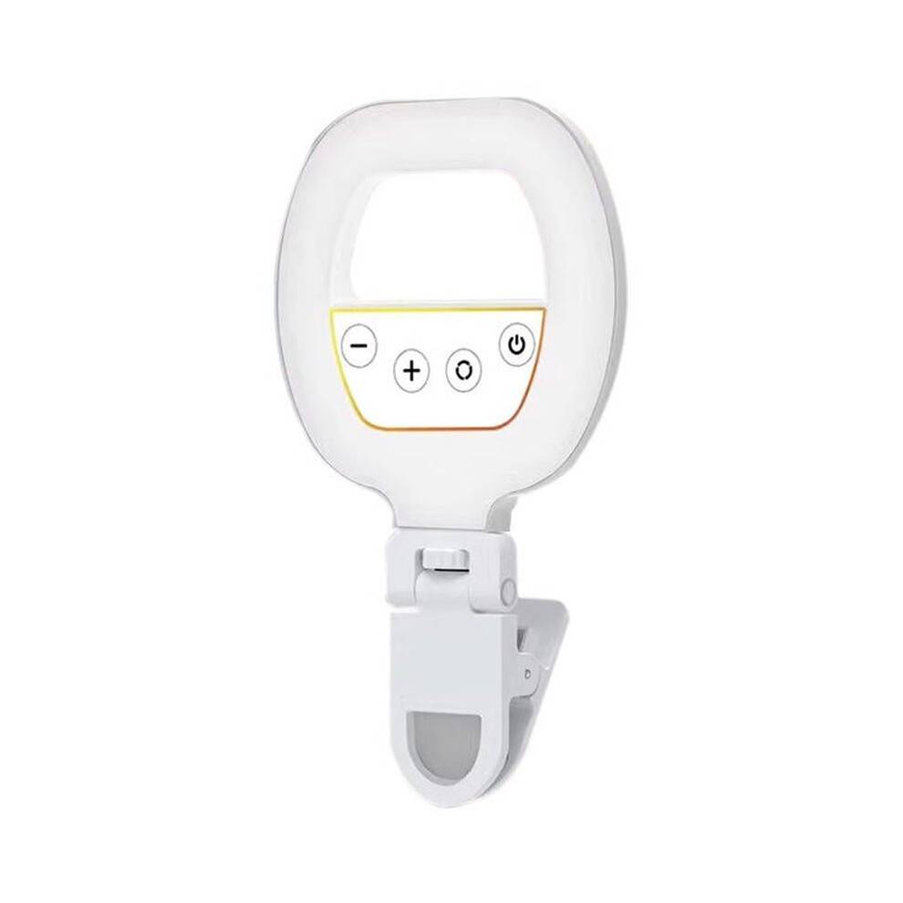 Portable Ring Pocket Light Mobile Phone Selfie Clip Light Charging Ring Beauty Pocket Filling Light Dimmable with Tripod