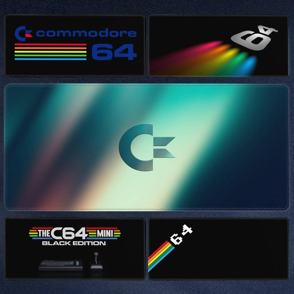 Tangentbord Musmatta Commodore 64 Musmatta XXL Halkfri Låst Kant Minimalism Kontor PC-tillbehör XL Spel Stor Skrivbordskåp Matta