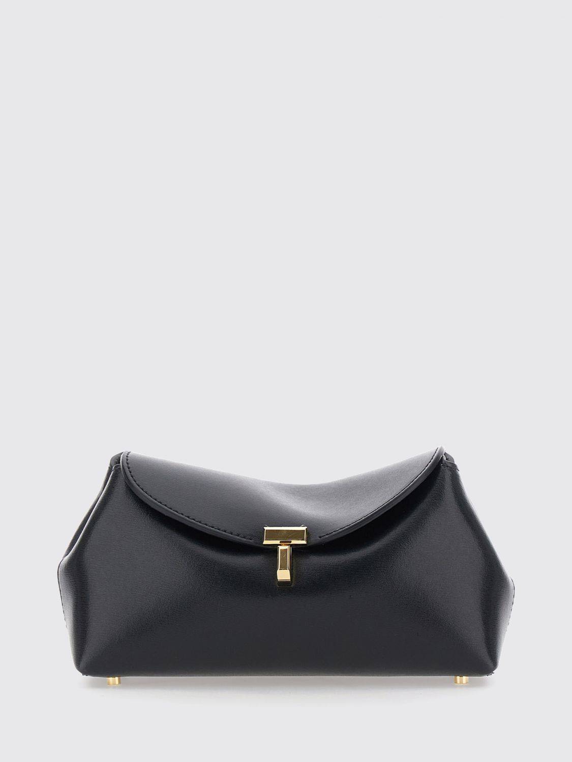 TOTEME T-Lock Mini-Handtasche aus glattem Kalbsleder mit Monogramm - OS