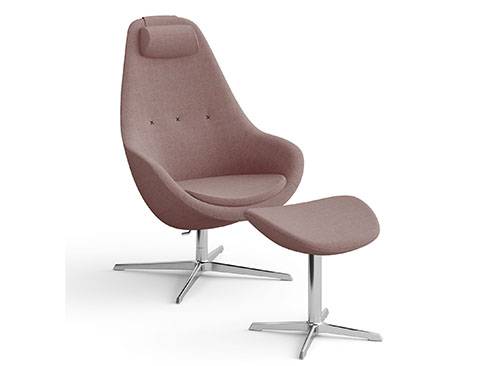 Kokon lænestol og skammel i stof - Variér Furniture