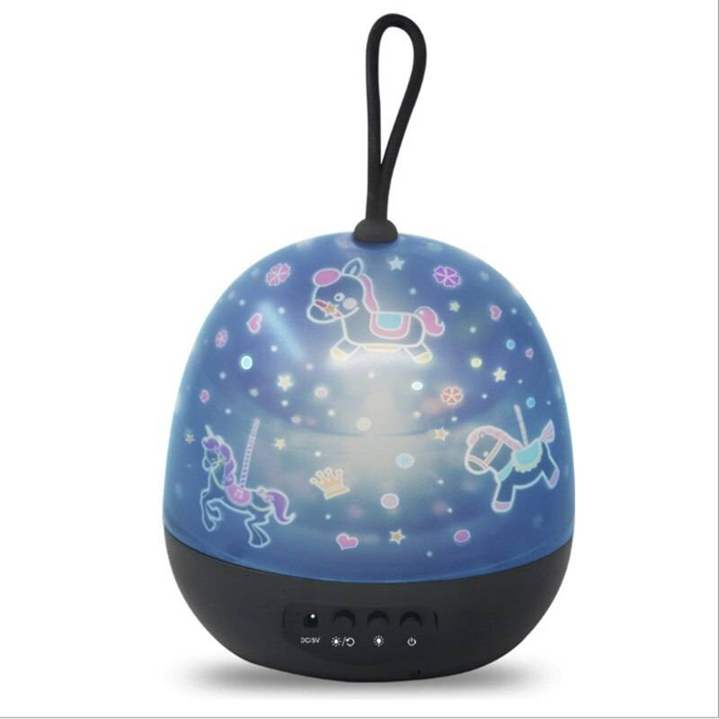 Stjärnhimmel nattljus fairy stars magi projicerande nattljus drömmer projektionslampa barn barn jul nyhet - Svart