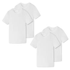 Schiesser Jungen-Shirts im 4er Pack kurzarm, weiß - 152 / weiß