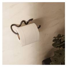 Curvature toiletrulleholder, Sort messing