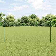 vidaXL Hegnspæle 11 stk U-Kanal Grøn 140 cm Stål, vidaXL Sekskantet hegn Grøn 1,4x50 m Stål