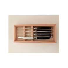 Laguiole Steakkniv - 4 stk. - Rustfrit stål 18/8/ABS-plastik - Sort