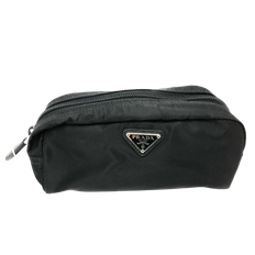 Prada Vintage Pouch Stl. - Necessär Från Magasin - Black (W 19cm x H 8cm x D 7.5cm)