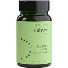 Great Earth Folsyra 400 mcg 60 tabletter