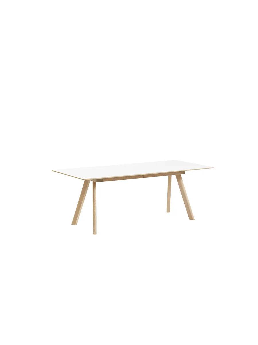 CPH30 Udtræksbord fra Hay Hvid laminat / Lakeret eg / L: 200-400 x B: 90 x H: 74 cm - Jacobsen Plus