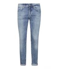 Dondup, Jeans, Herre, Blå, W33, Denim, Hvide Slim Fit Jeans