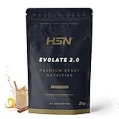 HSN Evolate 2.0 vassleproteinisolat | Smak Mjölk 2 Kg = 67 intag per förpackning | Whey Protein Isolate CFM + Digestiva enzymer | No-GMO, Vegetarisk, Glutenfri och sojabönor