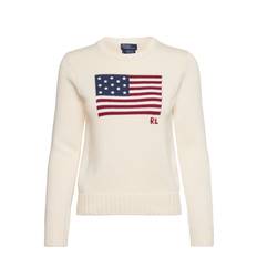 Polo Ralph Lauren Flag Cotton Crewneck Sweater Kräm