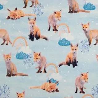 Fox, blue - Trikåtyg