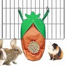 Rabbit Feeder Hay Bag | Hang Hay foderpåse för kanin | Enkla hål kaninmatautomater Hang Hay Dispenser för marsvin, kaniner, hamstrar Visiblurry