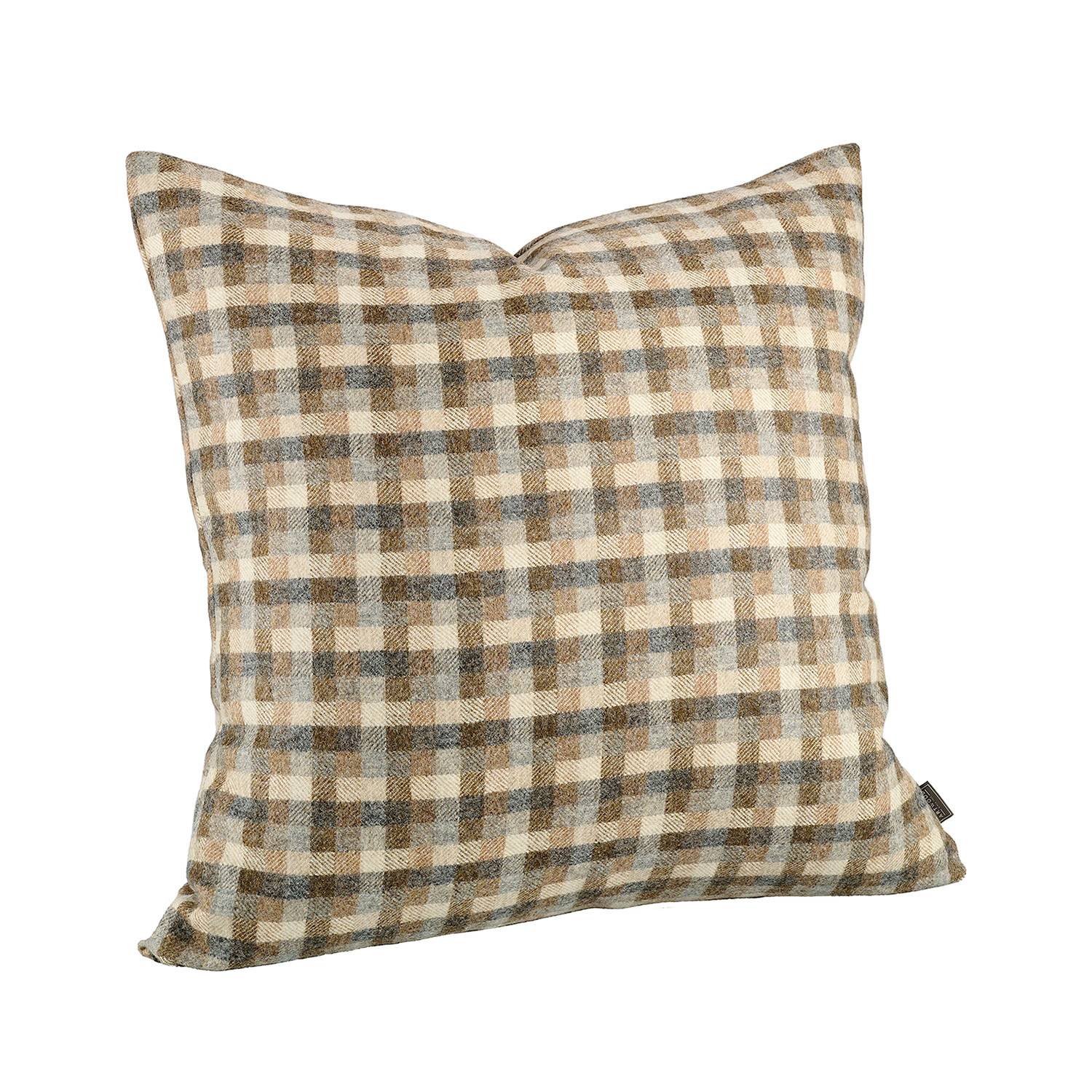 Kuddfodral Fraiser plaid brown - Brun