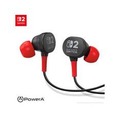 PowerA Wired Earbuds for Nintendo Switch 2- Black