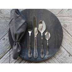Chic Antique Cutlery with Decor Set of 4 Silver