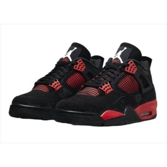 Air Jordan 4 Retro Mid Red Thunder Jordan 4 Thunder AJ4 Red CT8527-016 43 svart