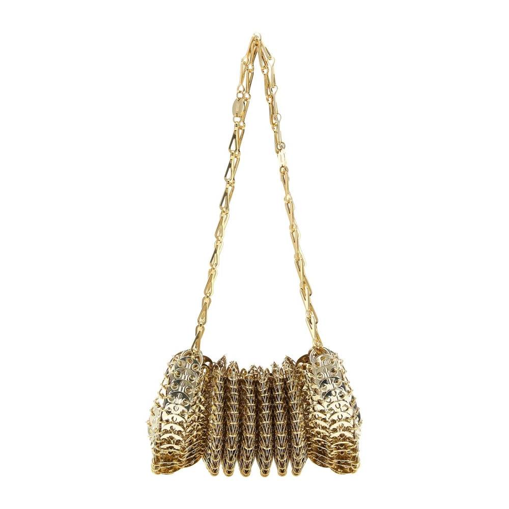 Rabanne Metal Mesh Accordion Skuldertaske - Tasker - Dame - Gul - ONE SIZE - Uld