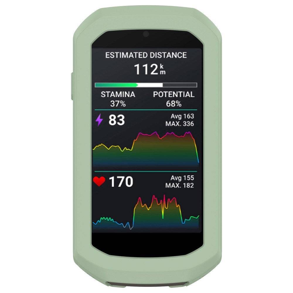 EIDERWOOD Garmin Edge 1050 Silikone Cykel Computer Cover - Lysegrøn