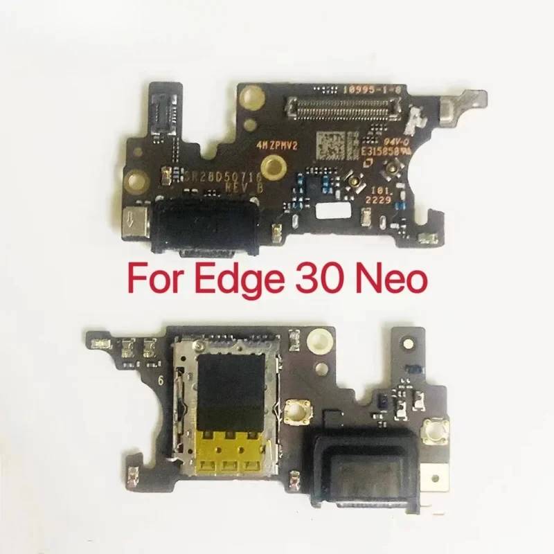 Pop USB Charging Connector Port Board Flex Cable For Motorola Moto Edge 30 Neo Charging Port With Sim Card Reader Repair Parts