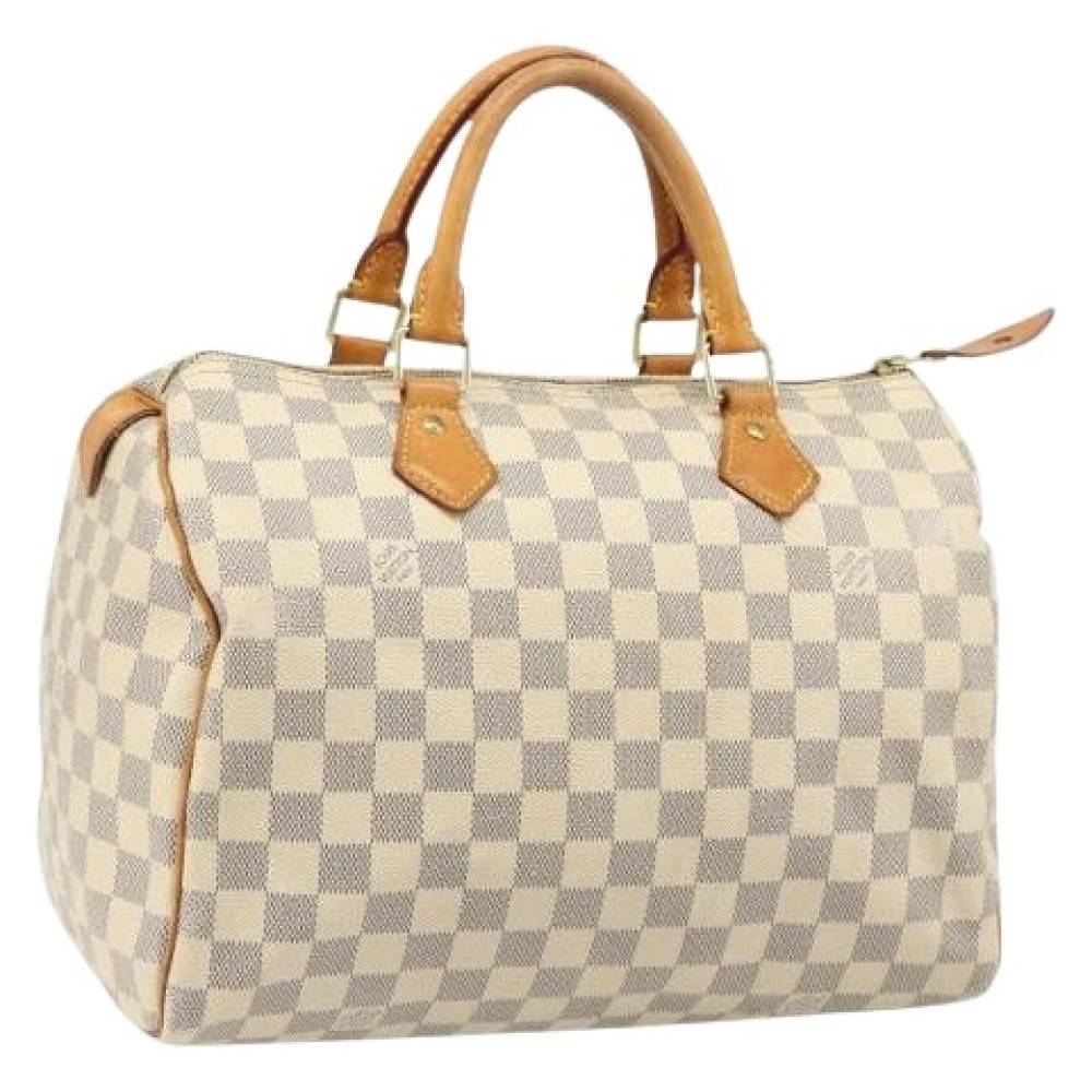 Louis Vuitton Vintage Pre-owned Speedy 30 Håndtaske - Vintage - Dame - Hvid - ONE SIZE - Uld
