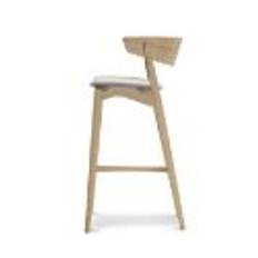 Sibast Furniture No 7 Bar Stool SH: 75 cm - Soap Oak / Remix 123 Light Grey