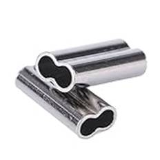 Double Barrel Crimp Sleeves, Crimp Sleeves For Fishing Line 100st 1mm Double Barrel Crimp Sleeves Kopparrör Anslutning Fiske Sleeves Fishing Crimp Tool For Rigging (1,8mm*10mm)